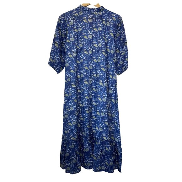 Mod's Mahal Floral Split Neck Midi Dress Womens Size S Pockets Block Print Boho - Picture 11 of 11